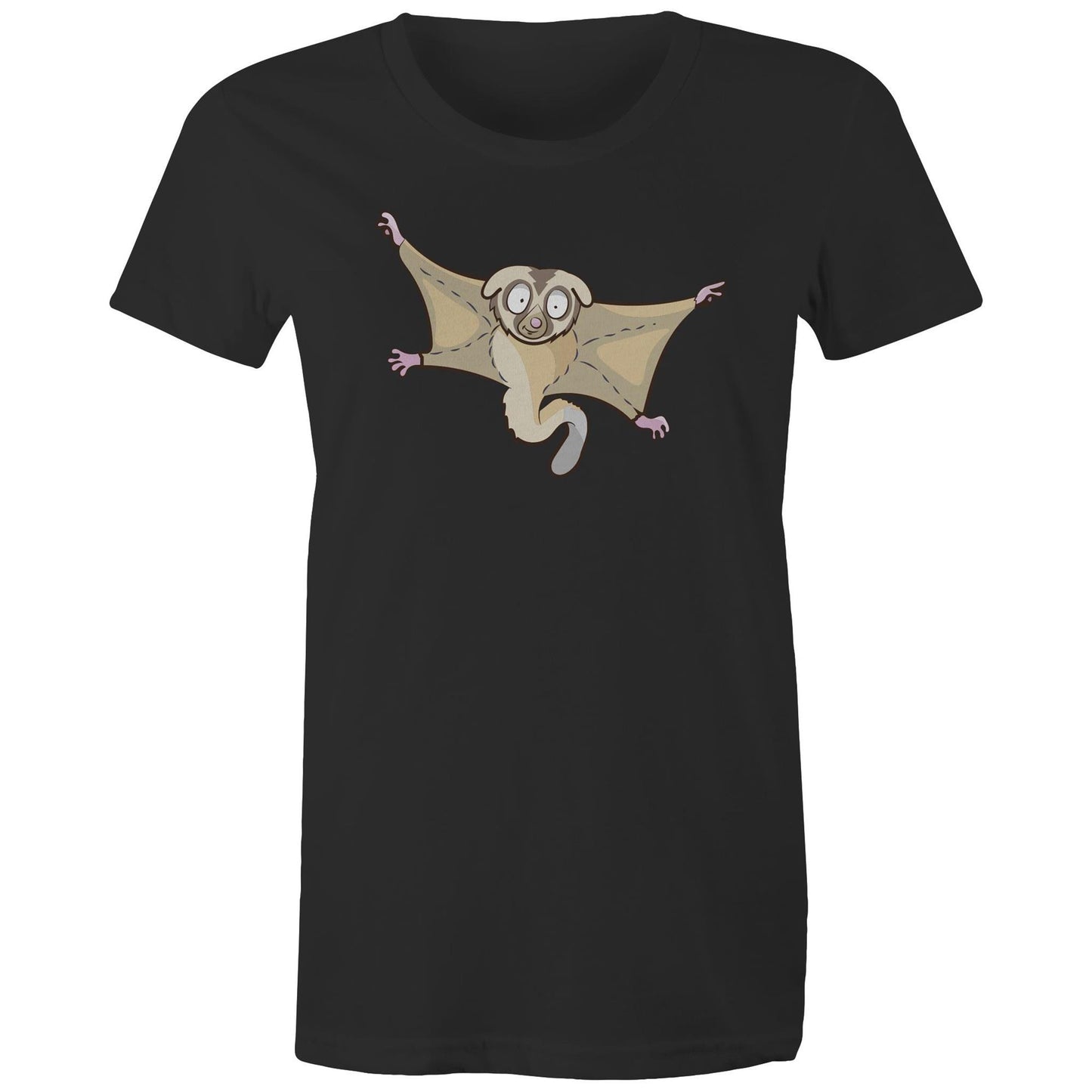 Women's Organic Tee - 'Sugar Glider' in-flight