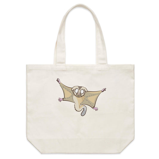Shoulder Canvas Tote Bag - 'Sugar Glider'